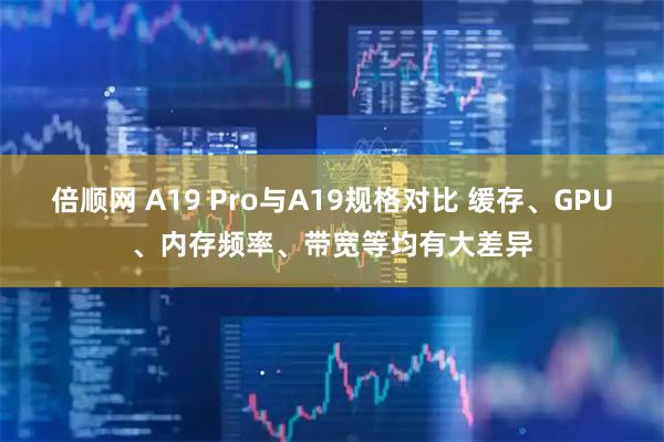 倍顺网 A19 Pro与A19规格对比 缓存、GPU、内存频率、带宽等均有大差异