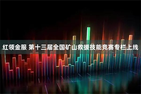 红领金服 第十三届全国矿山救援技能竞赛专栏上线